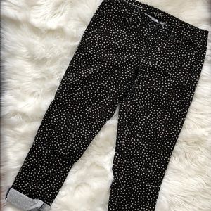 Polka dot black pants